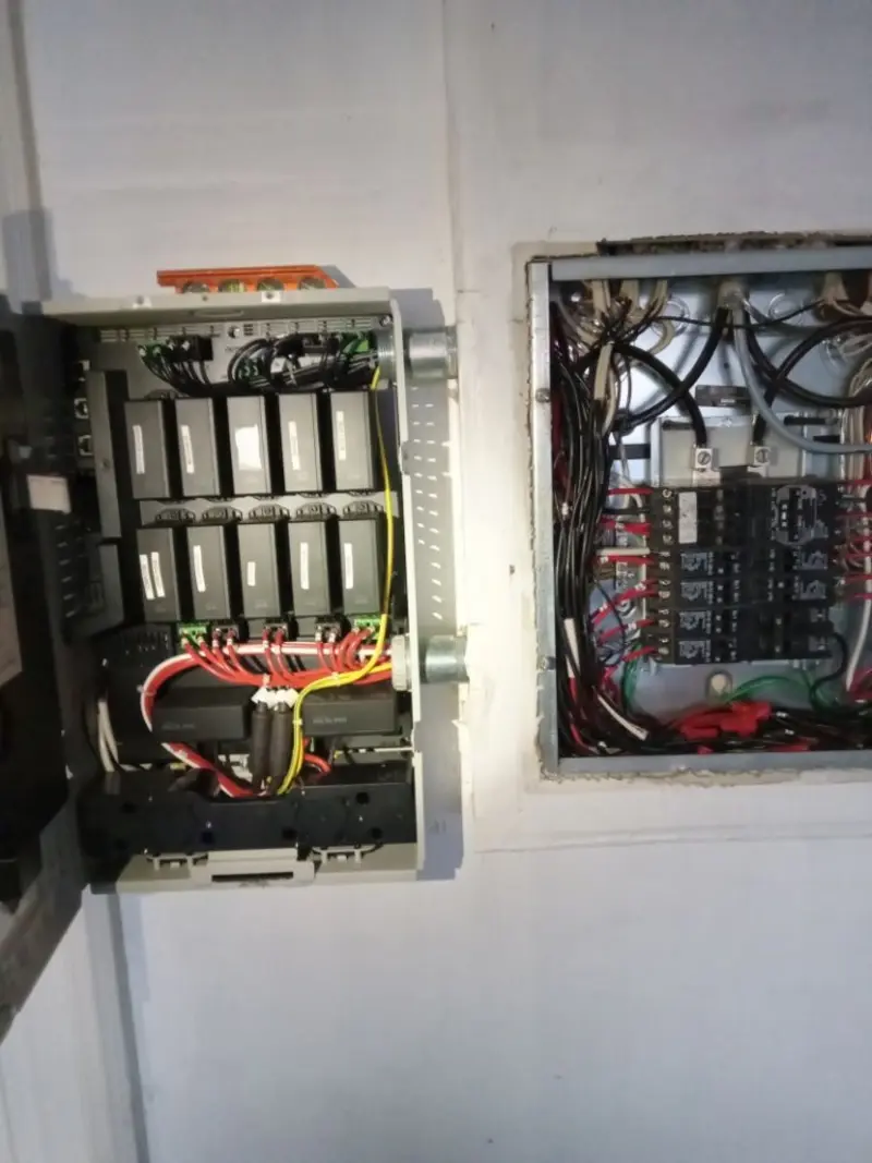 Electrical panel upgrade completed for Security Camera Wiring in Lake Murray of Richland